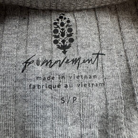 Free People Movement Blissed Out Gray Ribbed Racerback Tank Small - Picture 10 of 10